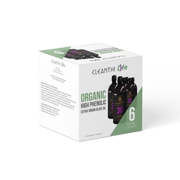 500ml x 6 Pack Cleanthi Alpha-Olenic Olive Oil® 30
